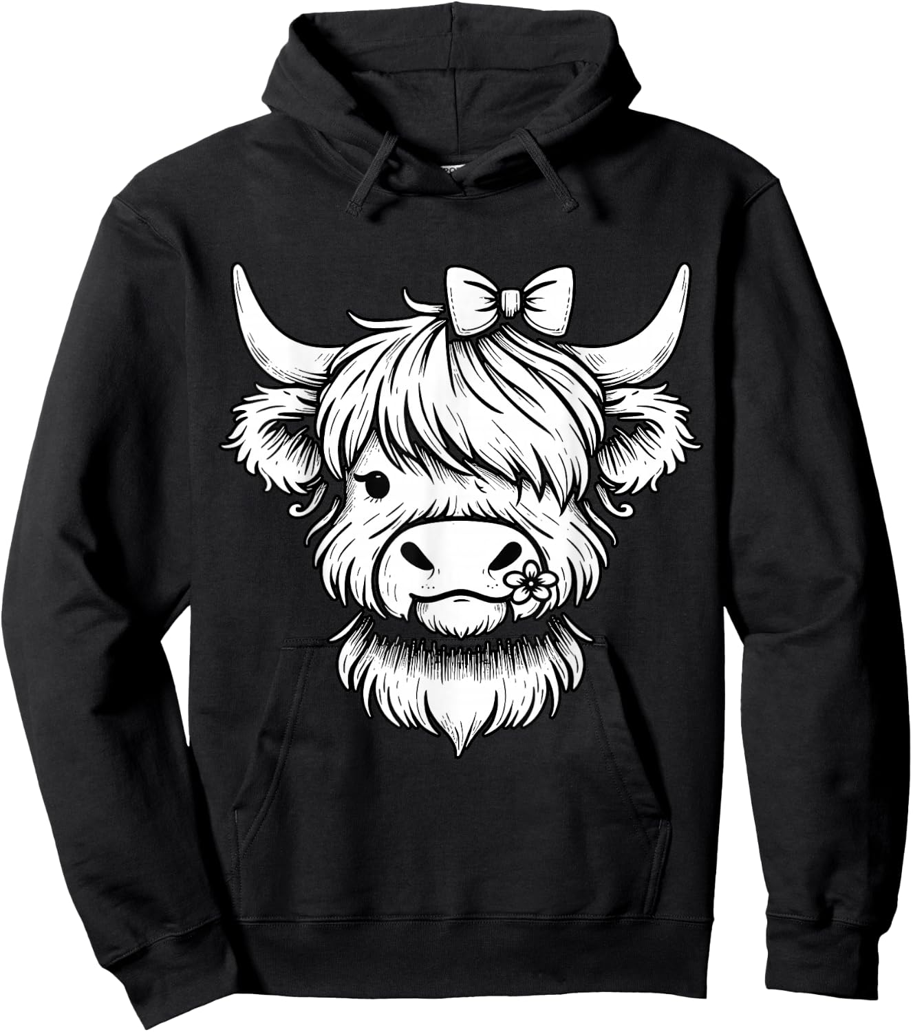 Highland Cow Farmer Farm Girl Highland Cattle Hoodie - Hoodie | Black