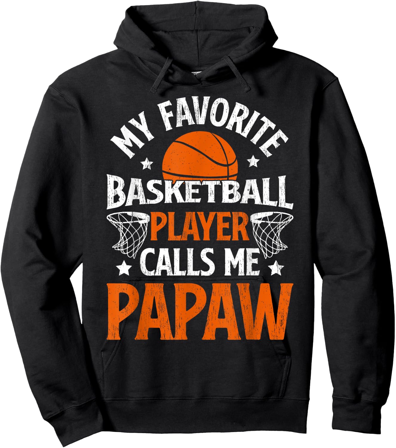 My Favorite Basketball Player Papaw Basketball Papaw Grandpa Hoodie - Hoodie | Black