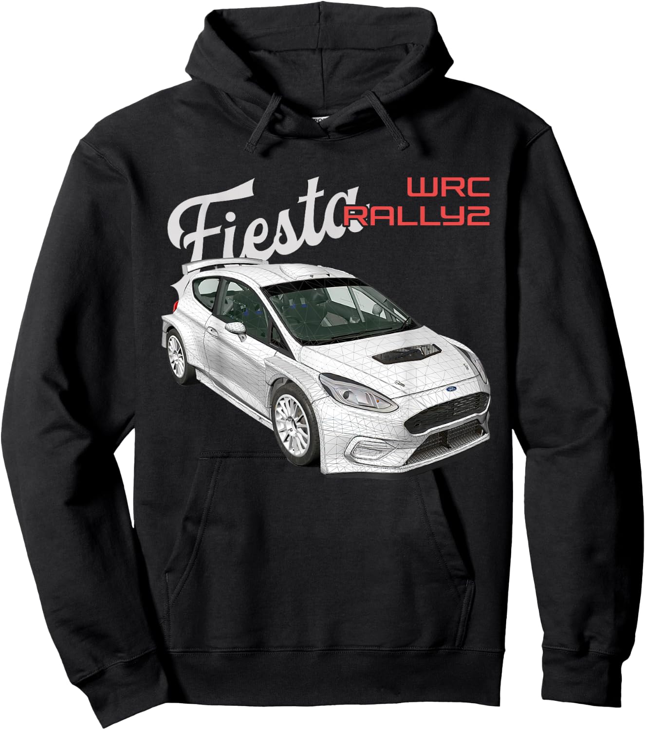 WRC Rally2 World Rally Sports Car Hoodie - Hoodie | Black