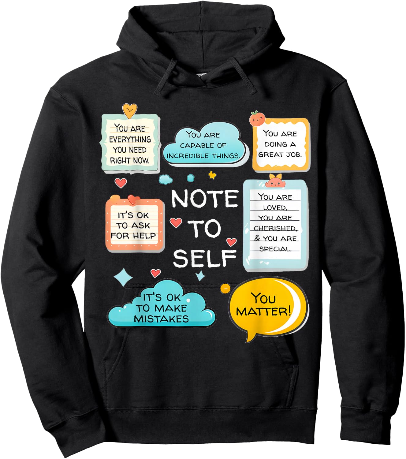 Counselor Note To Self Mental Health School Psychologist Hoodie - Hoodie | Black