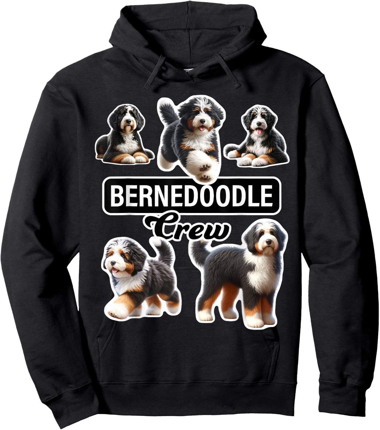 Bernedoodle Crew Hoodie - Hoodie | Black