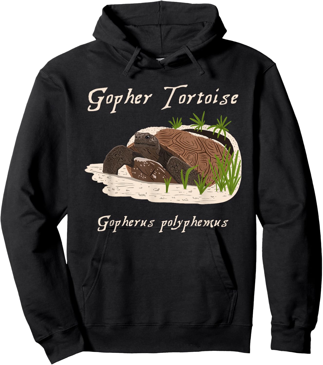 Gopher Tortoise Gopherus polyphemus Wildlife Hoodie - Hoodie | Black