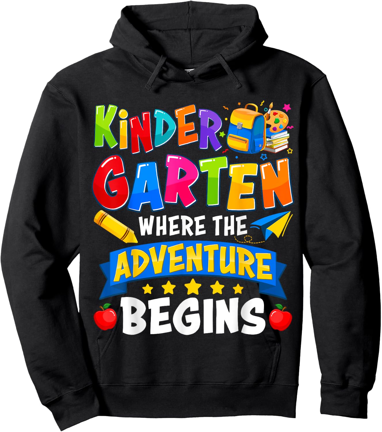 Back To School Kindergarten Teacher Women Kids Hoodie - Hoodie | Black