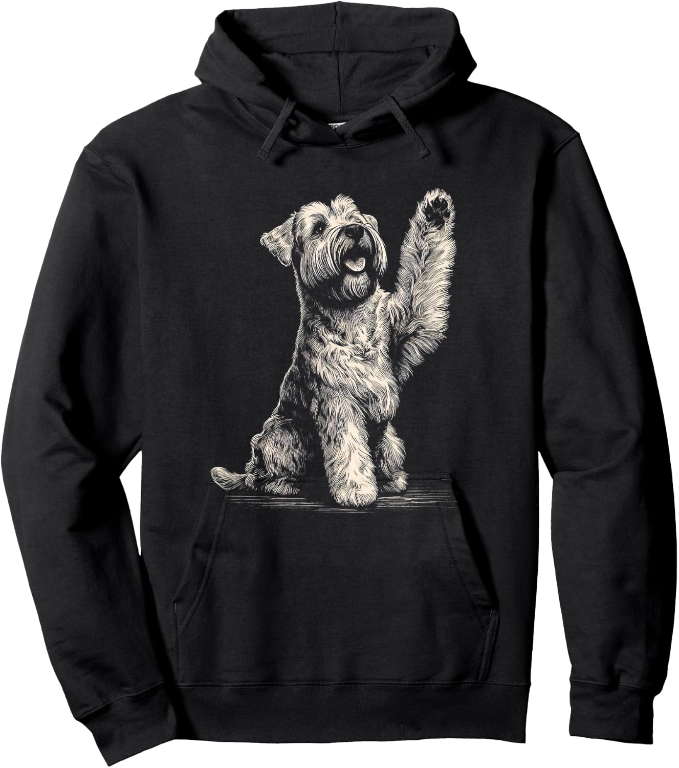Cute Soft Coated Wheaten Terrier Dog Art and Men Hoodie - Hoodie | Black