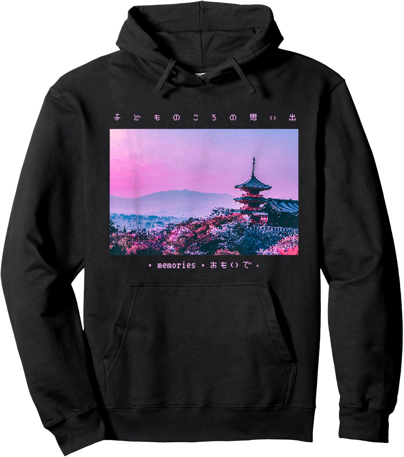Aesthetic Japanese Vintage Streetwear Fashion Retro Graphic Hoodie - Hoodie | Black
