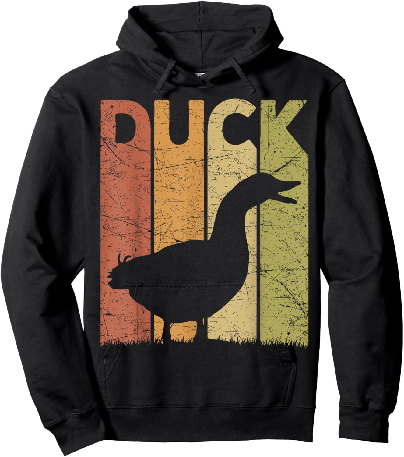 Duck Vintage Duck Farmer Retro Duck Lover Hoodie - Hoodie | Black