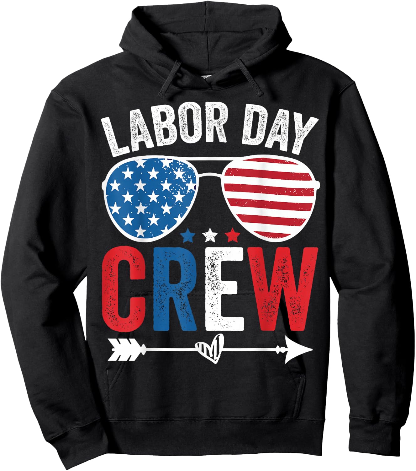 Happy Labor Day Crew Patriot Happy Labor Day Hoodie - Hoodie | Black