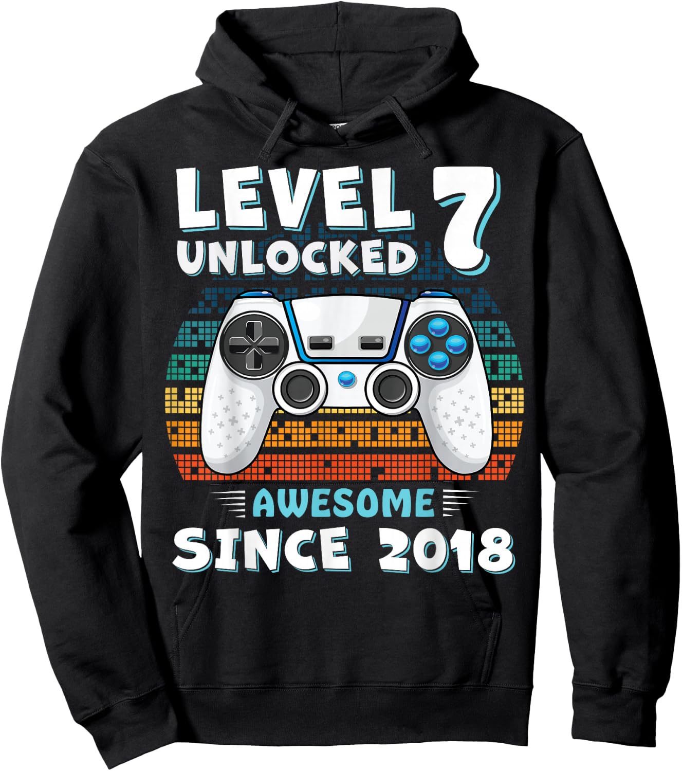 7 Year Old Bday Decorations Son Boy 7yr 2018 7th Birthday Hoodie - Hoodie | Black