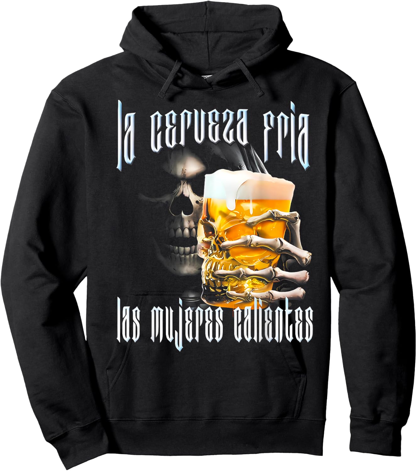 Frases Chidas Funny Mexicans Sarcasm Skull Sayings Hispanic Hoodie - Hoodie | Black