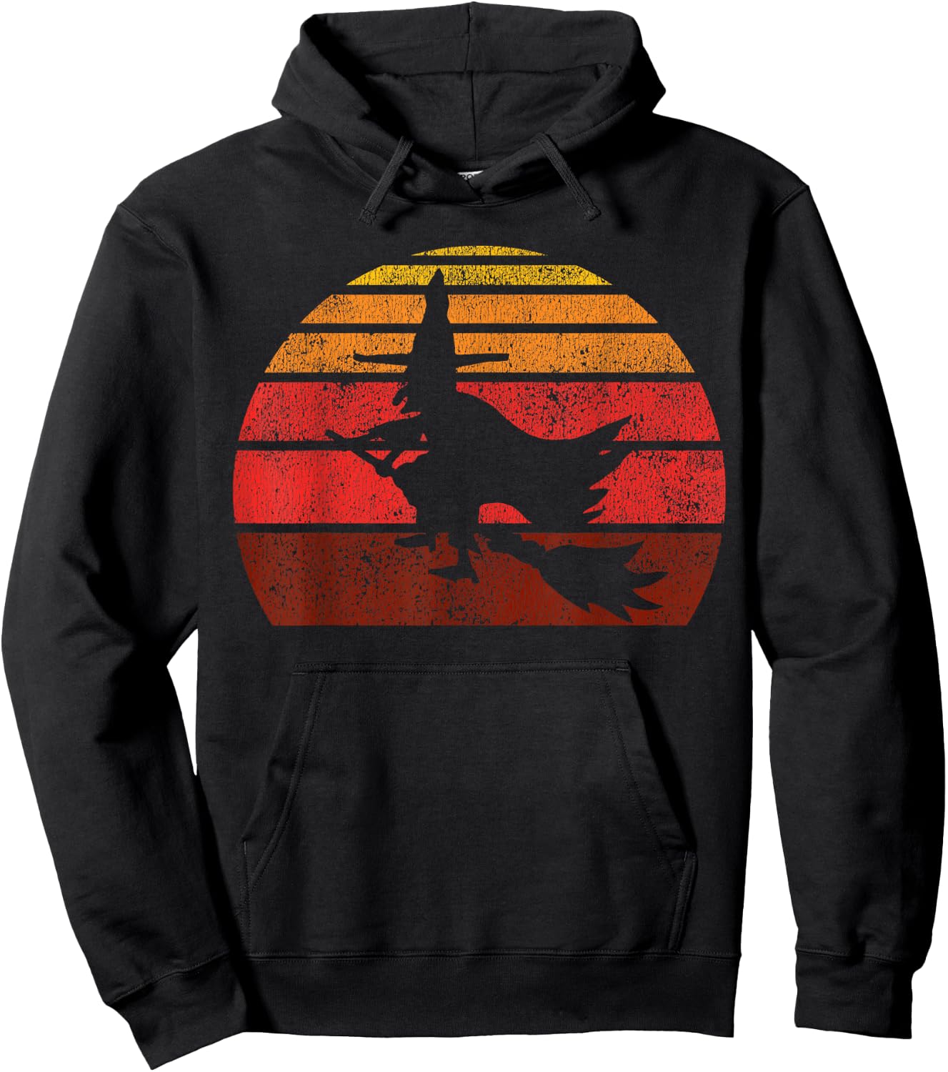 Vintage Halloween Witch Costume, Retro Style Gift Women Kids Hoodie - Hoodie | Black