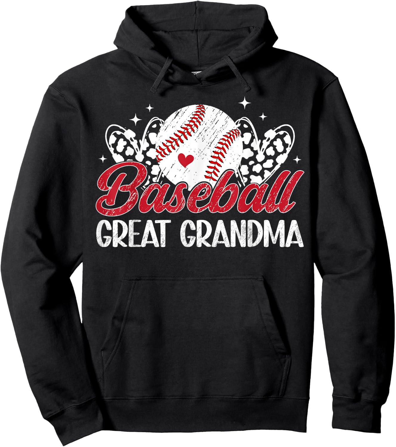 Baseball Great Grandma Baseball Player Great Grandmother Hoodie - Hoodie | Black