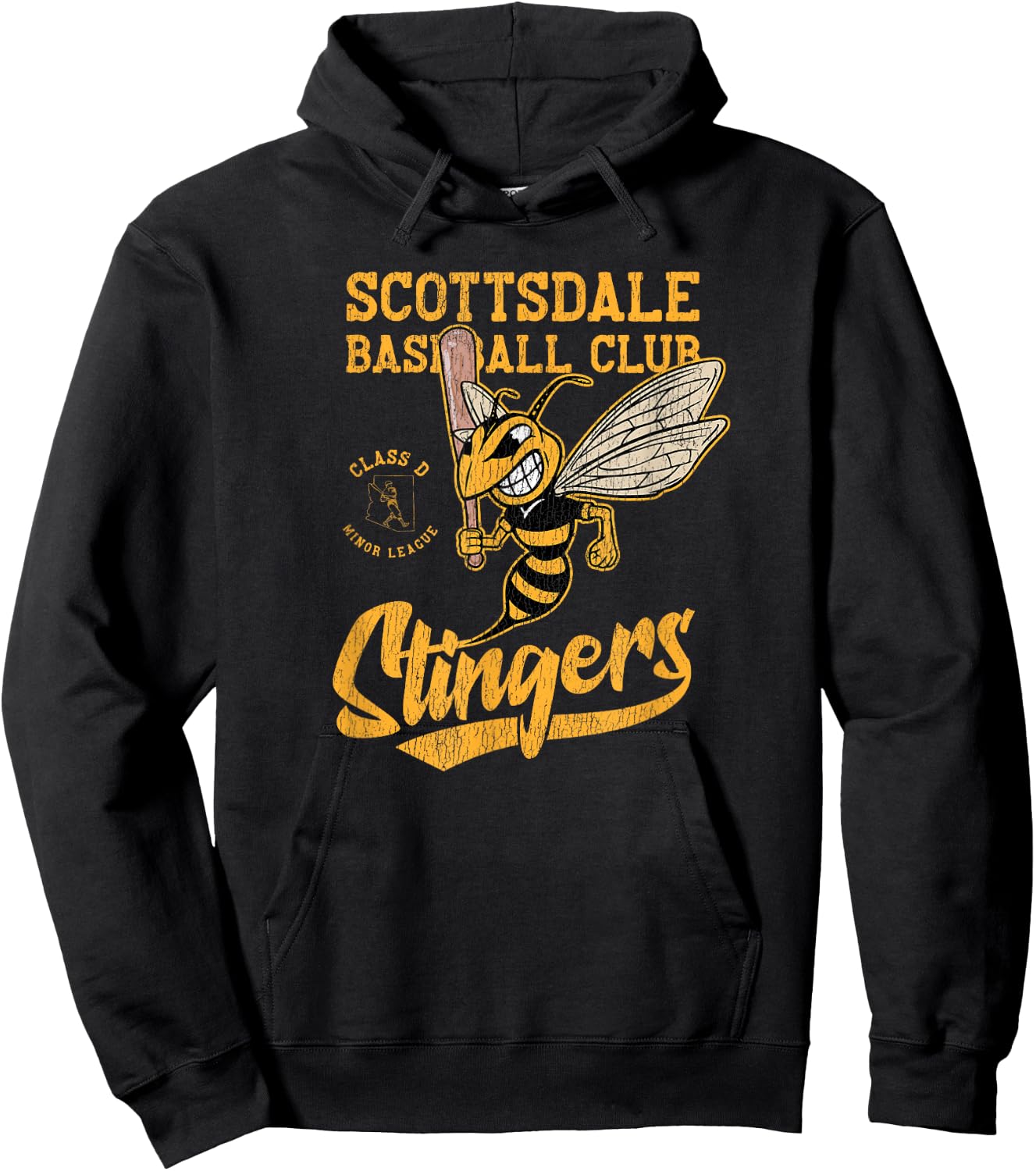Scottsdale Stingers Retro Minor League Baseball Team Hoodie - Hoodie | Black