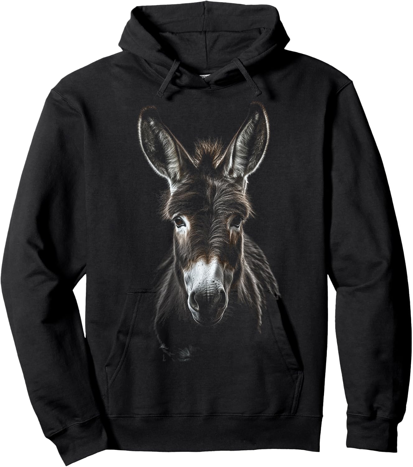 Donkey Animal Zoo Art Donkey Hoodie - Hoodie | Black