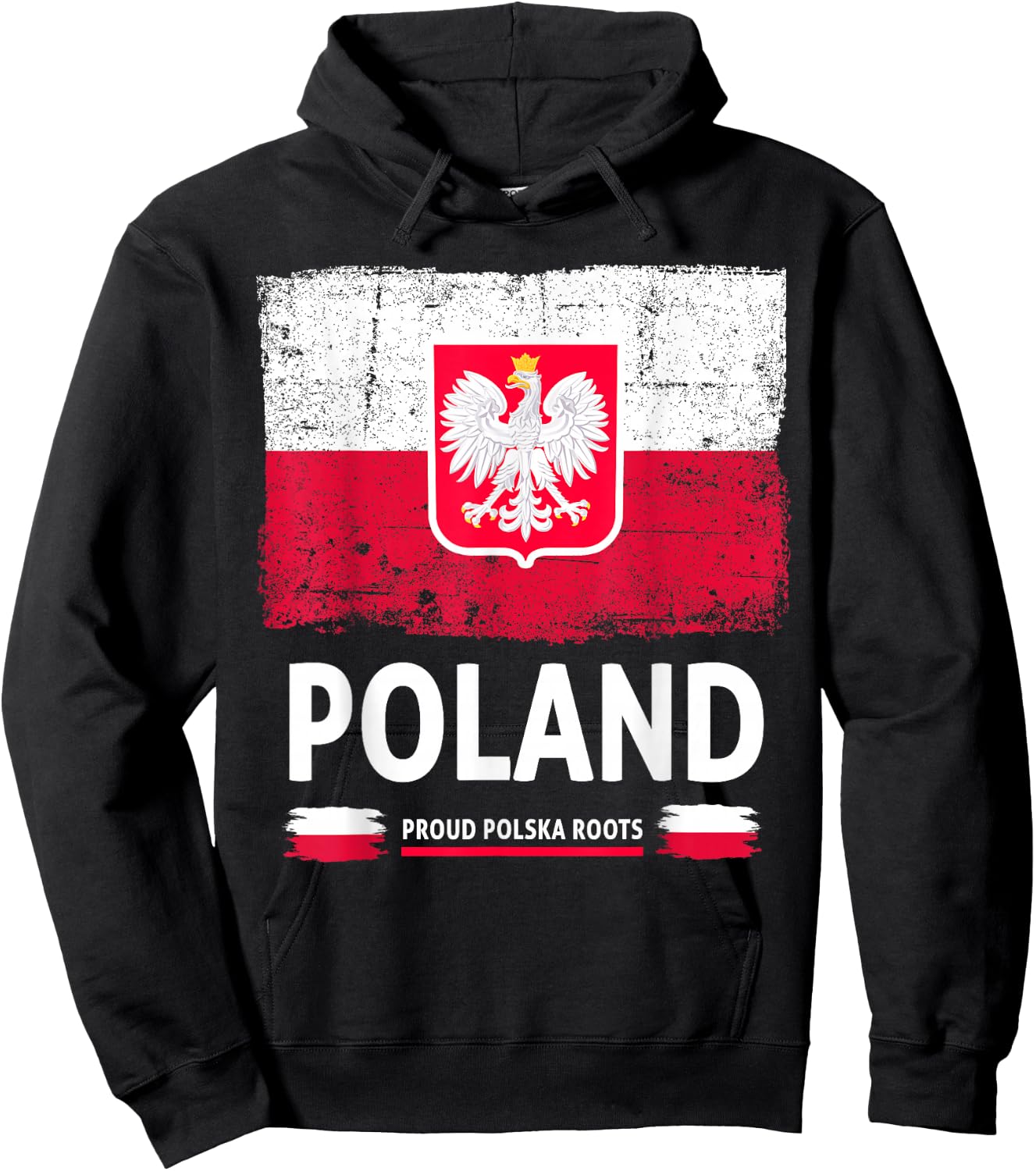 Polish Eagle Polska Flag Outfit Idea For Kids & Poland Flag Hoodie - Hoodie | Black