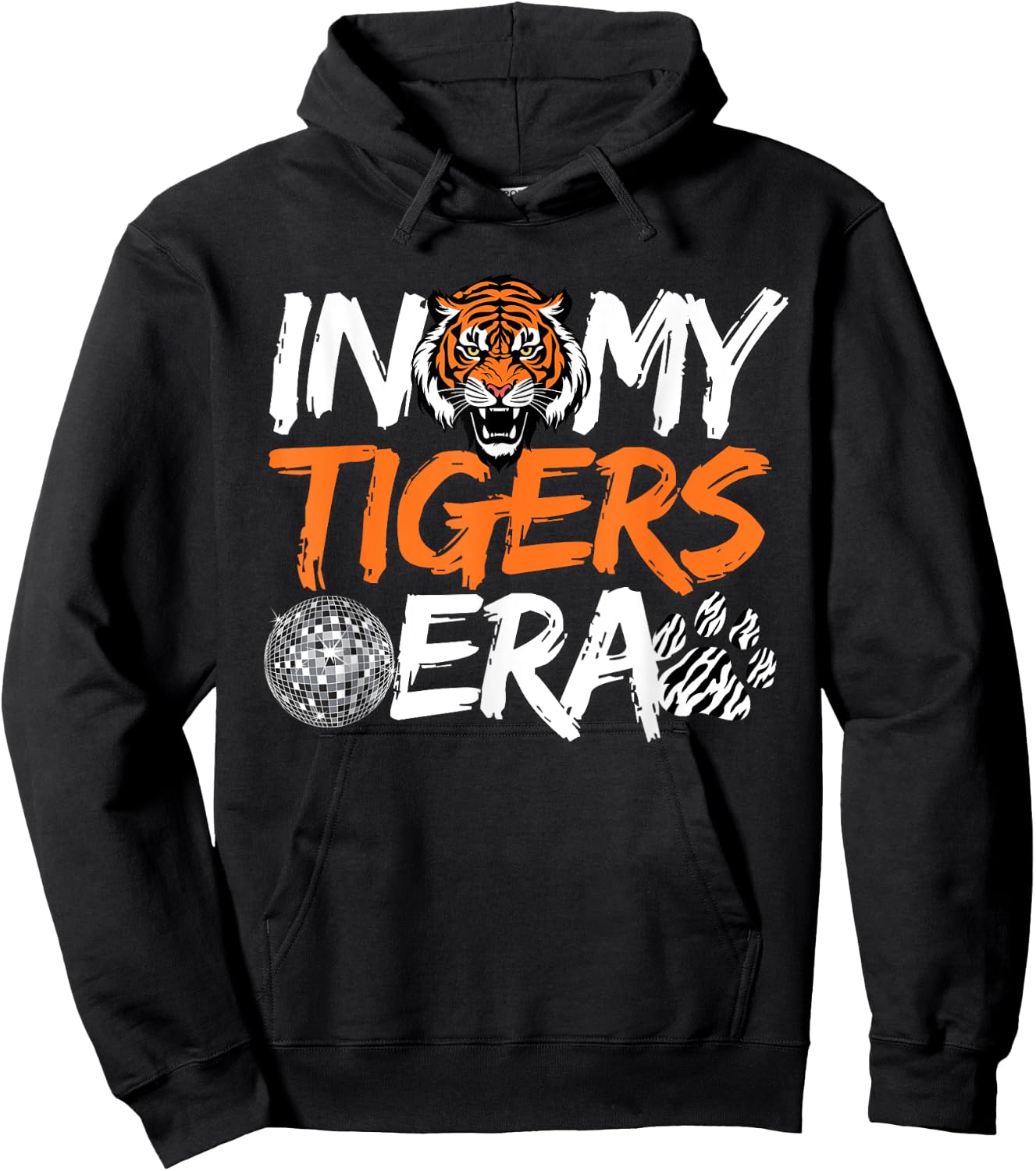 In My Tigers Era Back to School Mascot Spirit Game Vintage Hoodie - Hoodie | Black