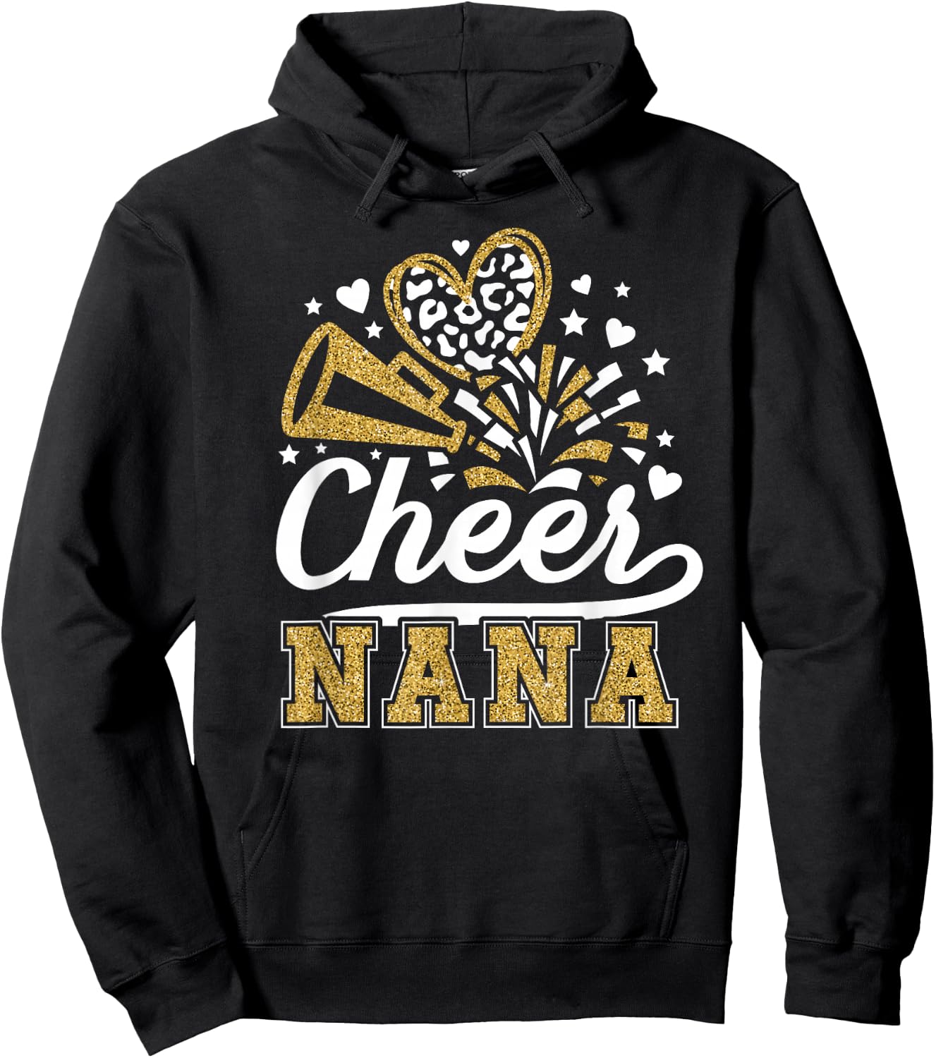 Cheer Nana of A Cheerleader Nana Grandma Cheerleading Nana Hoodie - Hoodie | Black