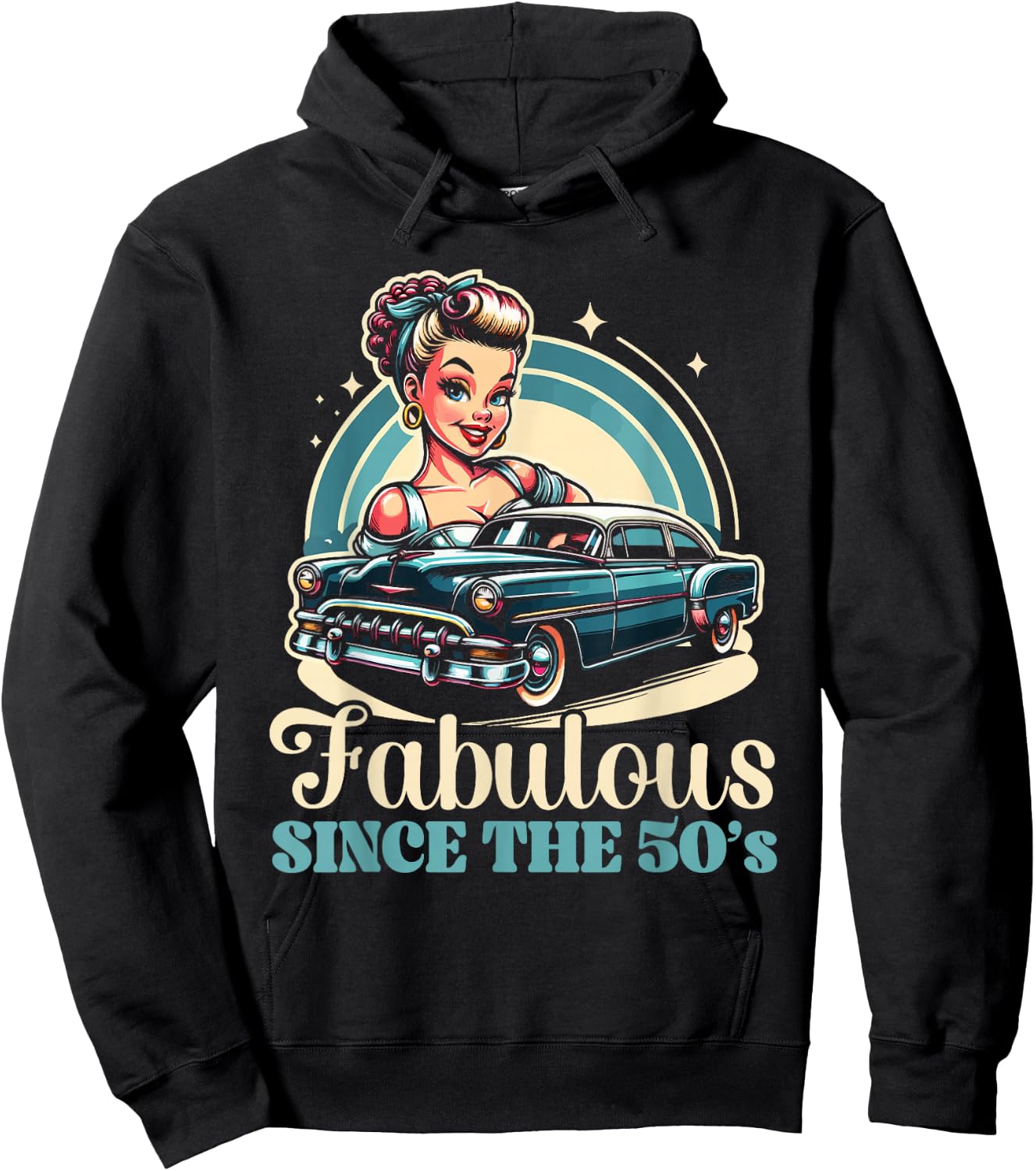 From The 50s Music 50's 1950 Party Fifties 50's Hoodie - Hoodie | Black
