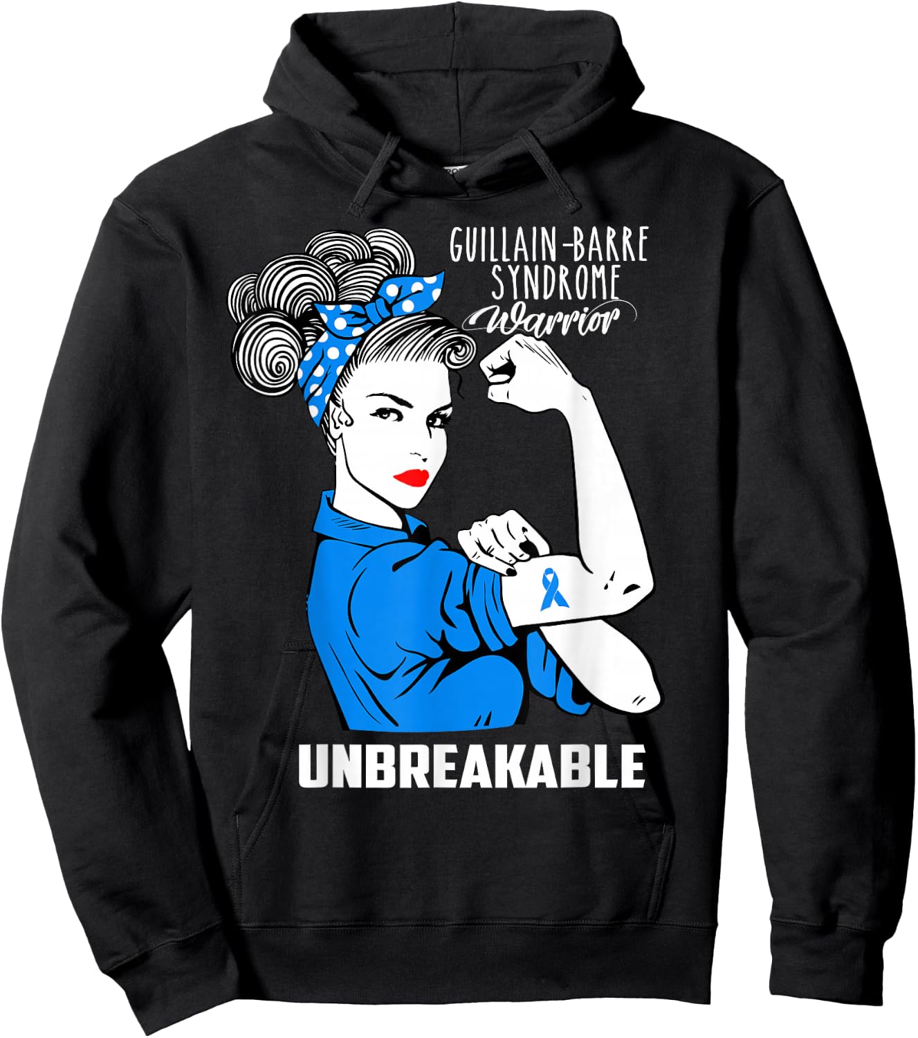 Guillain-Barre Syndrome Warrior Unbreakable Shirt Awareness Hoodie - Hoodie | Black