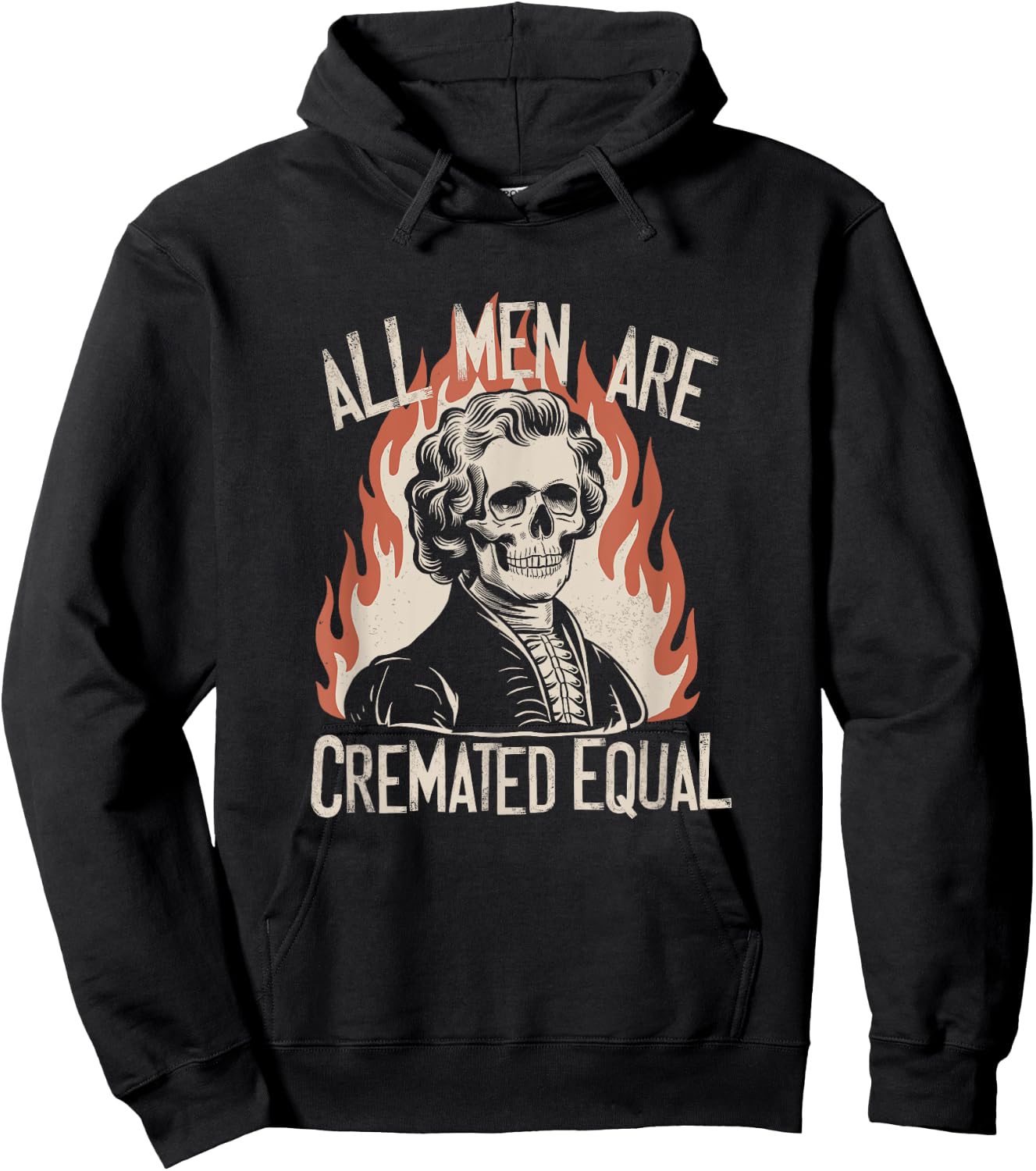 All Men Are Cremated Equal Skeletons Historical Halloween Hoodie - Hoodie | Black