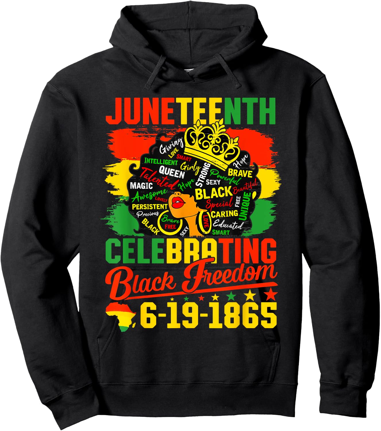 Juneteenth Celebrating Black Freedom Women African American Hoodie - Hoodie | Black
