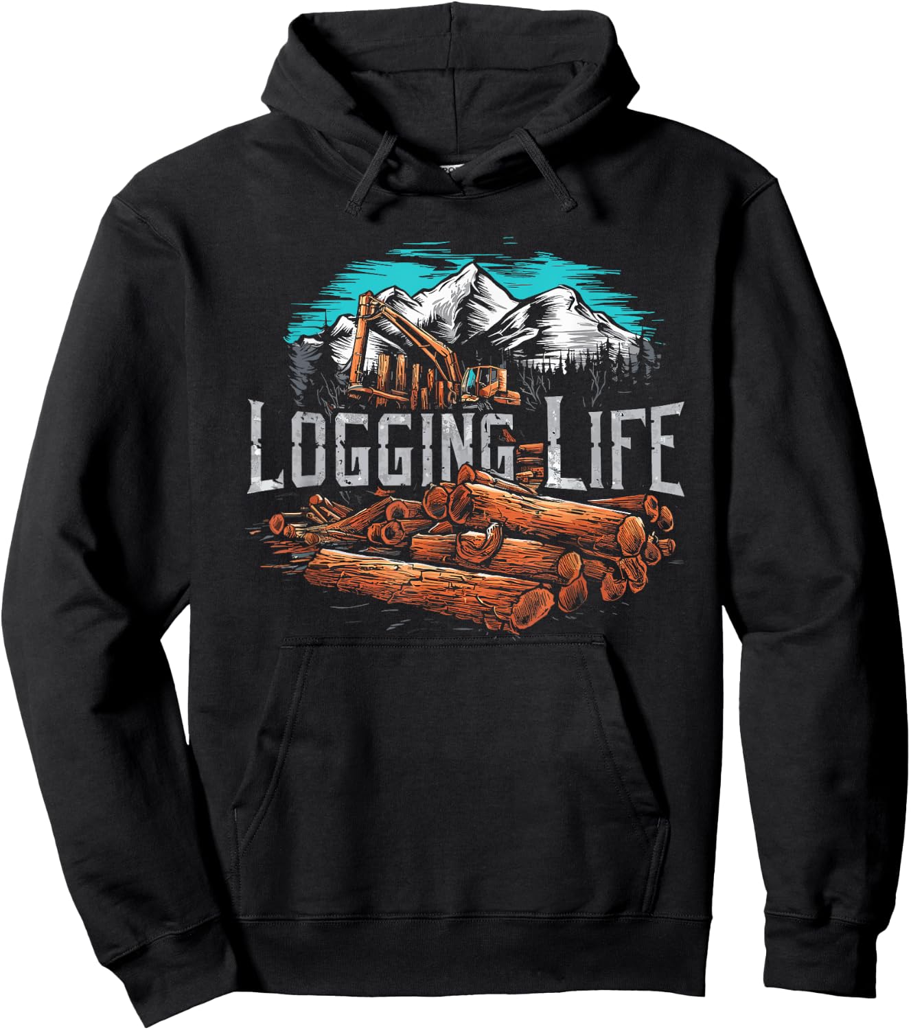Logging Life Lumberjack Logger Lumberer Forester Woodwork Hoodie - Hoodie | Black