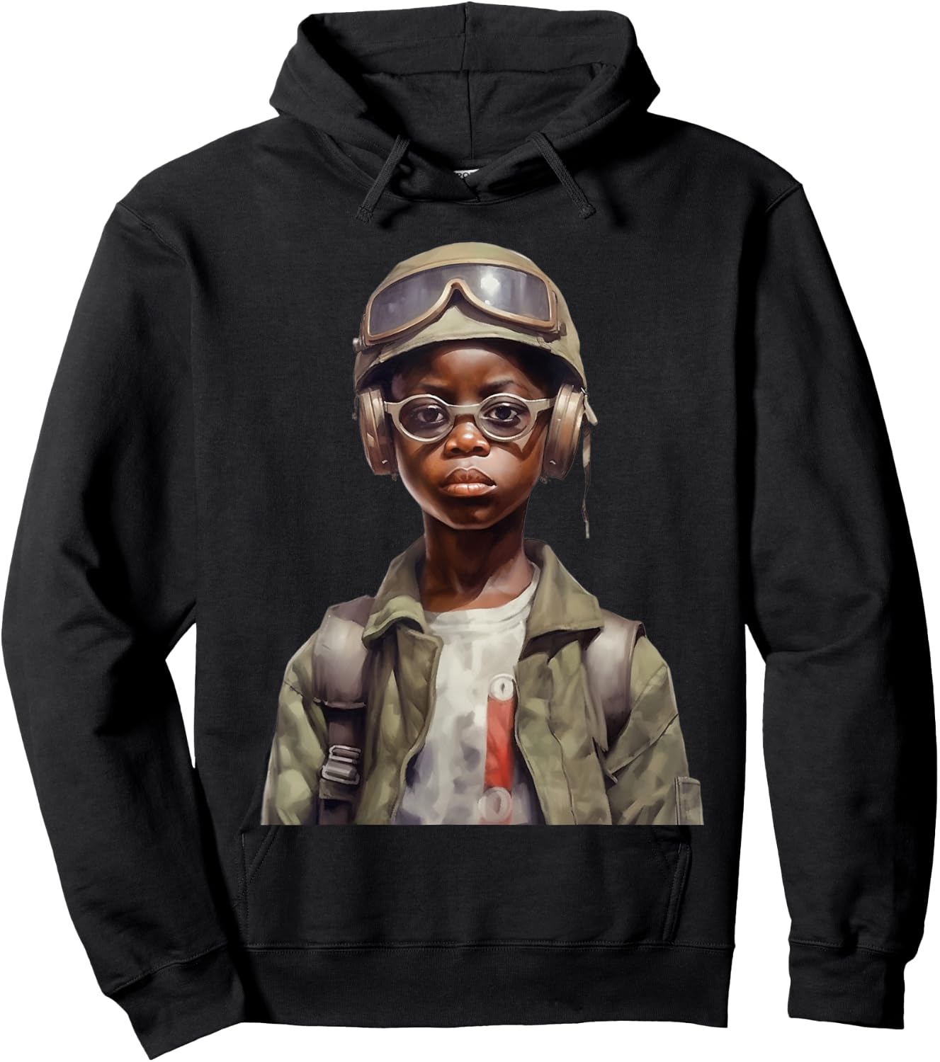 Military Minded Street Soldier Urban Warrior Black Boy Hoodie - Hoodie | Black