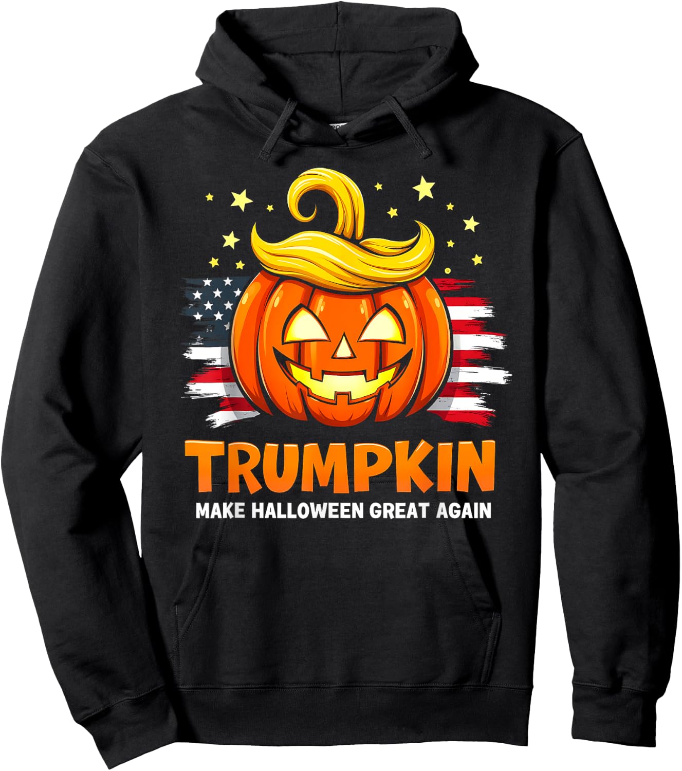 Trumpkin Make Halloween Great Again Funny Trumpkin Pumpkin Hoodie - Hoodie | Black