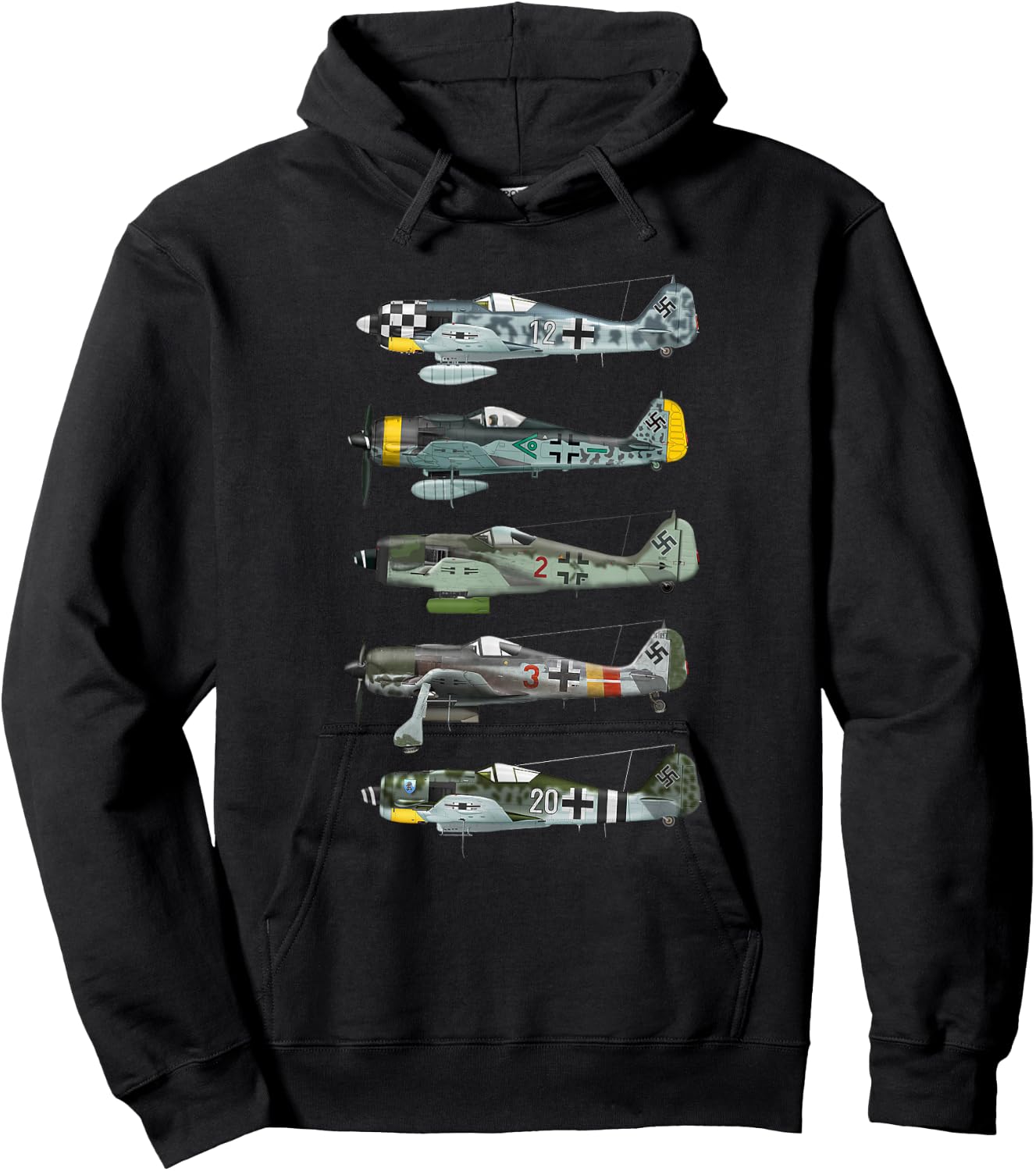 Focke-Wulf Fw190 "Wurger" bird butcher WW2 fighter Hoodie - Hoodie | Black