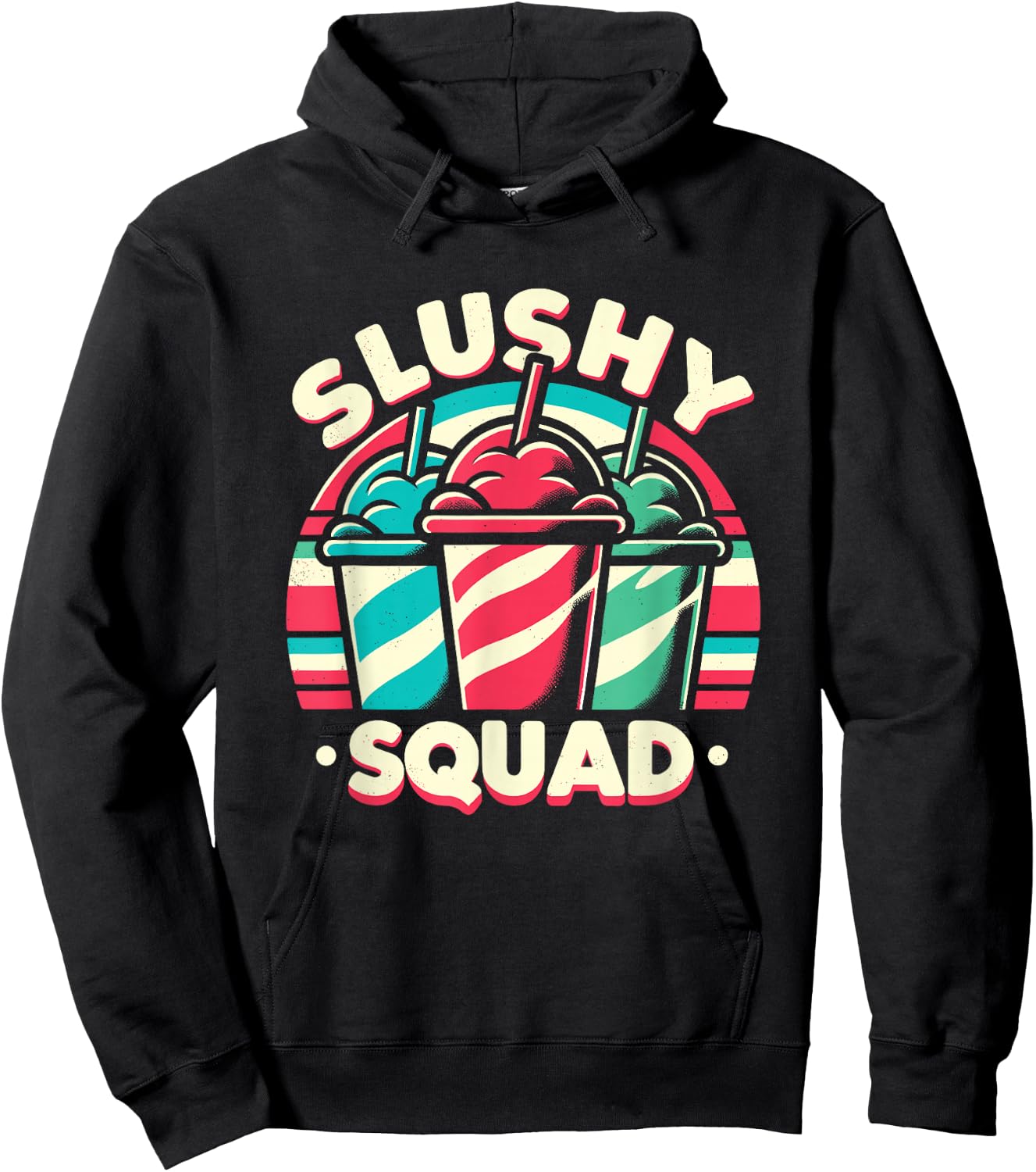 Slushy Squad Retro Vintage Hoodie - Hoodie | Black