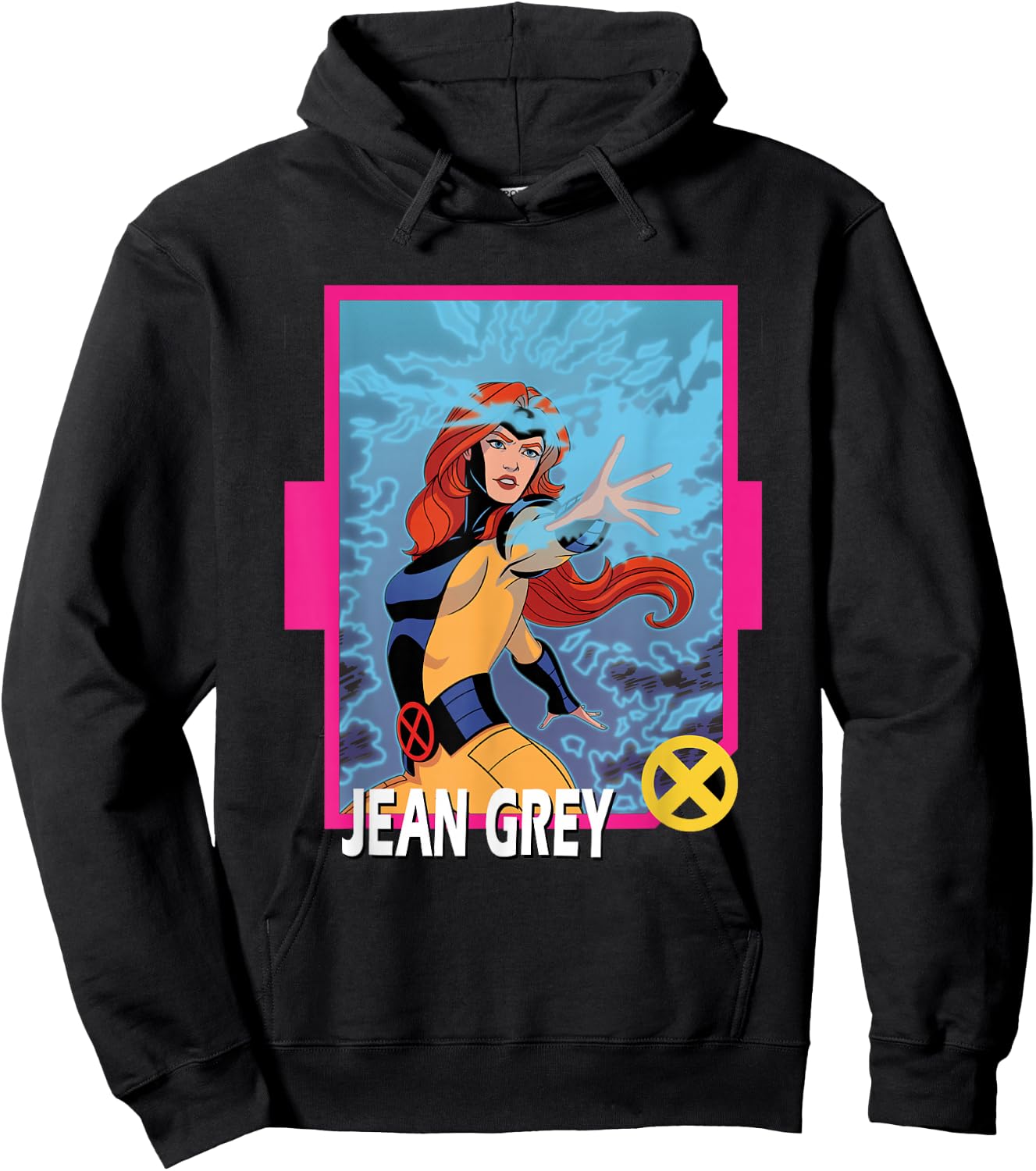 Marvel X-Men '97 Classic Jean Grey Vintage Super Hero Card Hoodie - Hoodie | Black