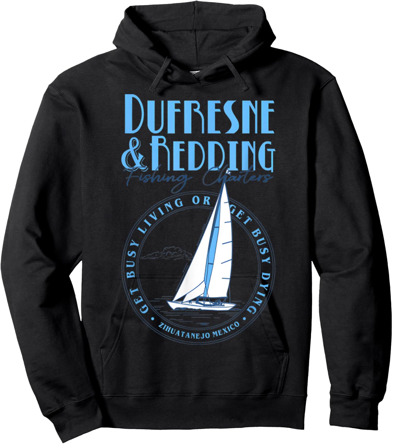 Retro Vintage Dufresne And Redding Fishing Charters Lover Hoodie - Hoodie | Black