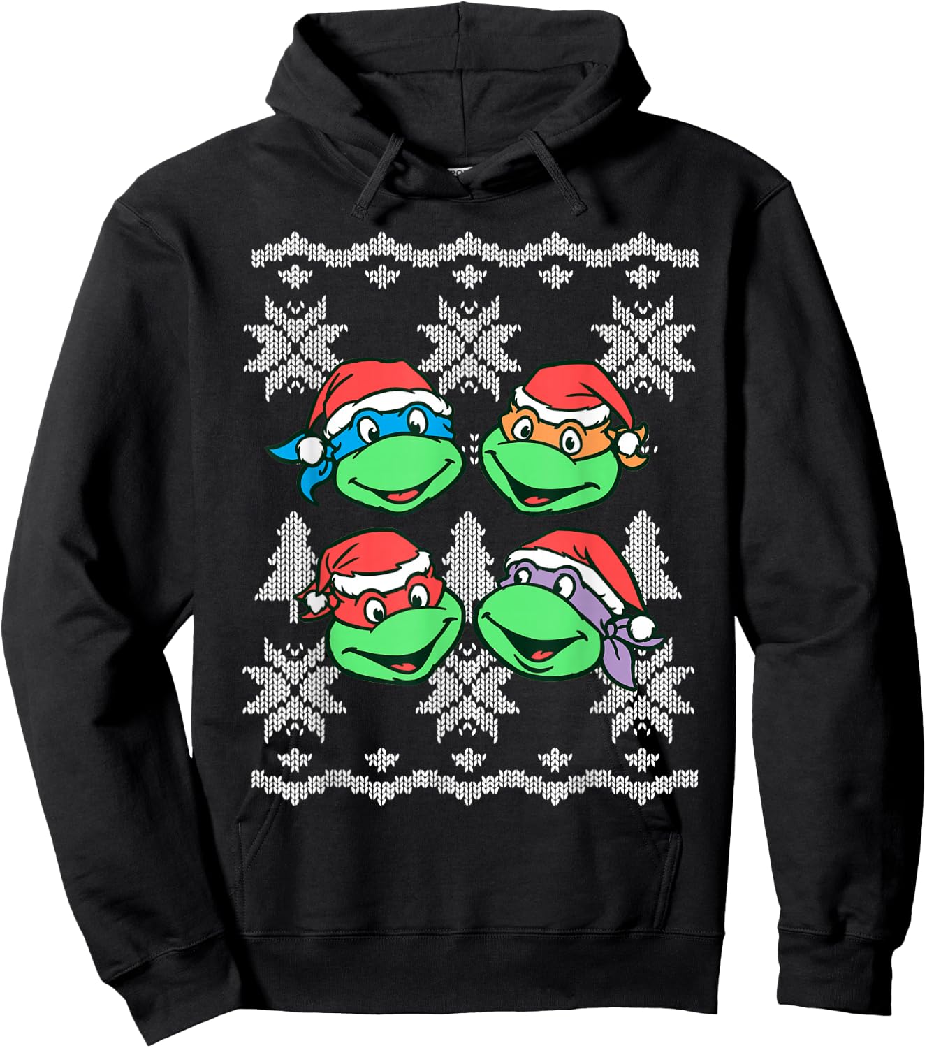 Teenage Mutant Ninja Turtles Christmas Sweater Hoodie - Hoodie | Black