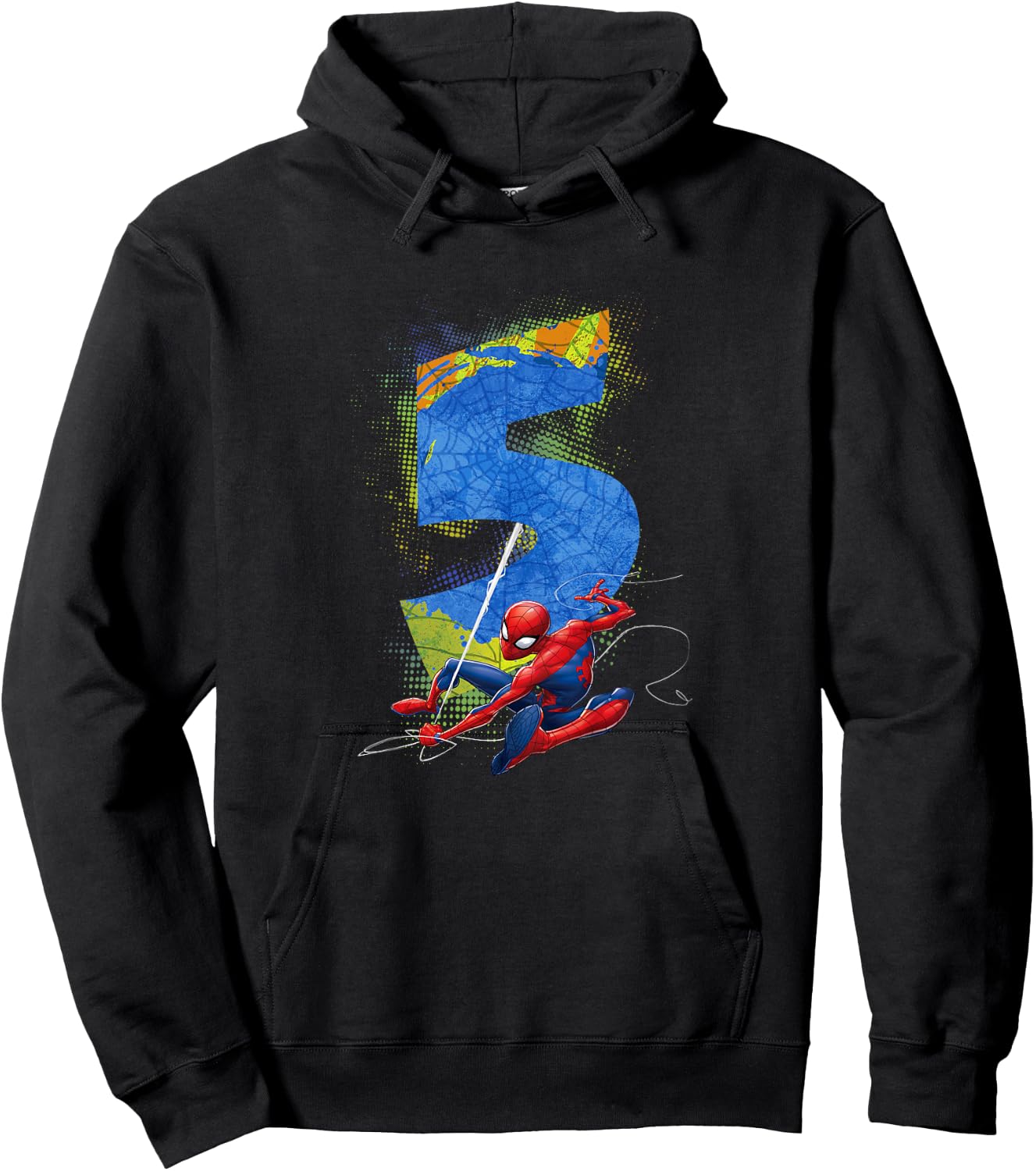 Kids Marvel Super Heroes Spider-Man 5 Year Old Fifth Birthday Hoodie - Hoodie | Black