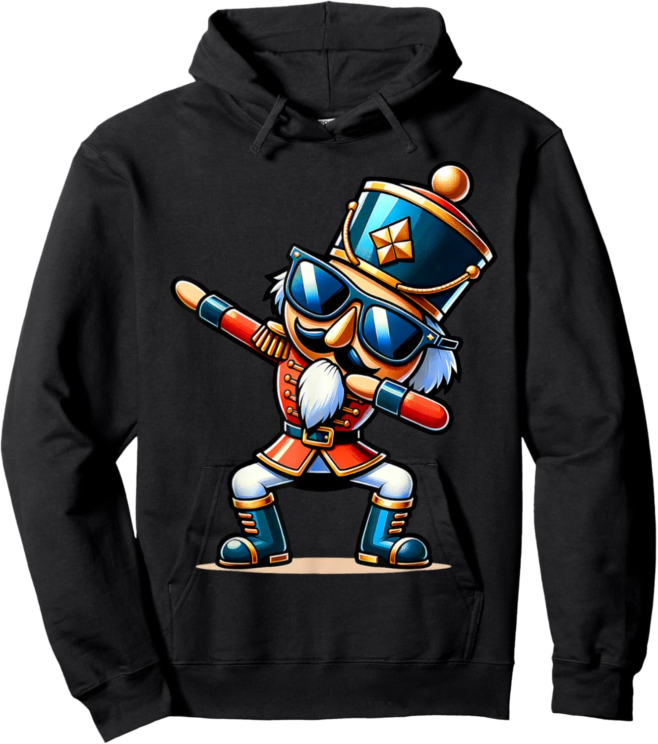 Christmas Nutcracker Dabbing Boys Santa Xmas Funny Hoodie - Hoodie | Black