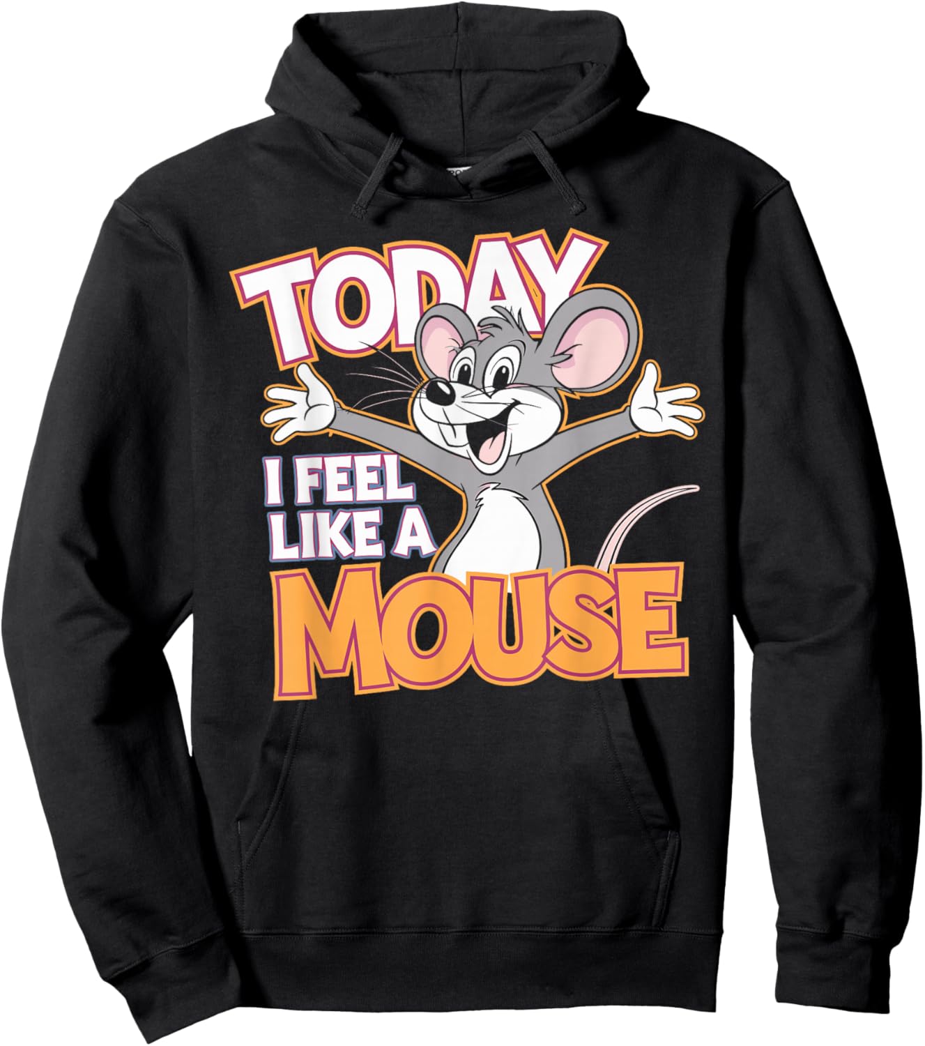 Today I feel like a Mouse Cartoon Mice Children | Kids Mouse Hoodie - Hoodie | Black
