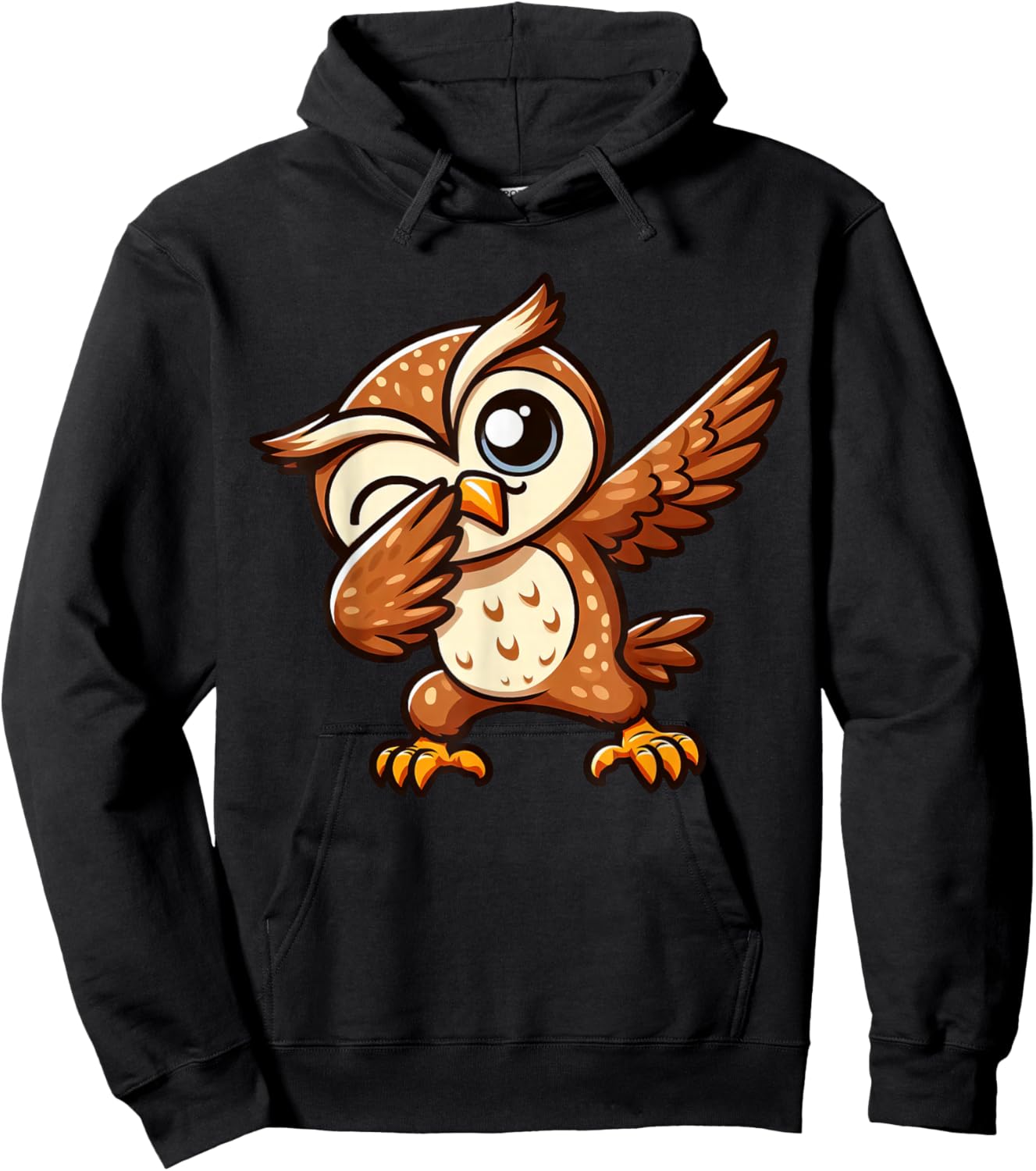 Wise Cool Owl Dabbing Dab Pose Hoodie - Hoodie | Black