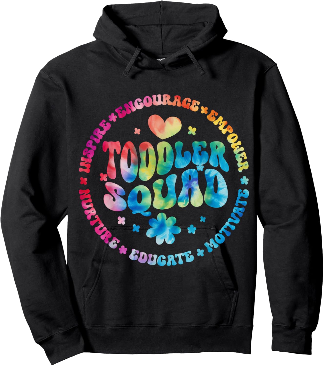Toddler Squad Pre-K Teacher Pre School Back to School Hoodie - Hoodie | Black
