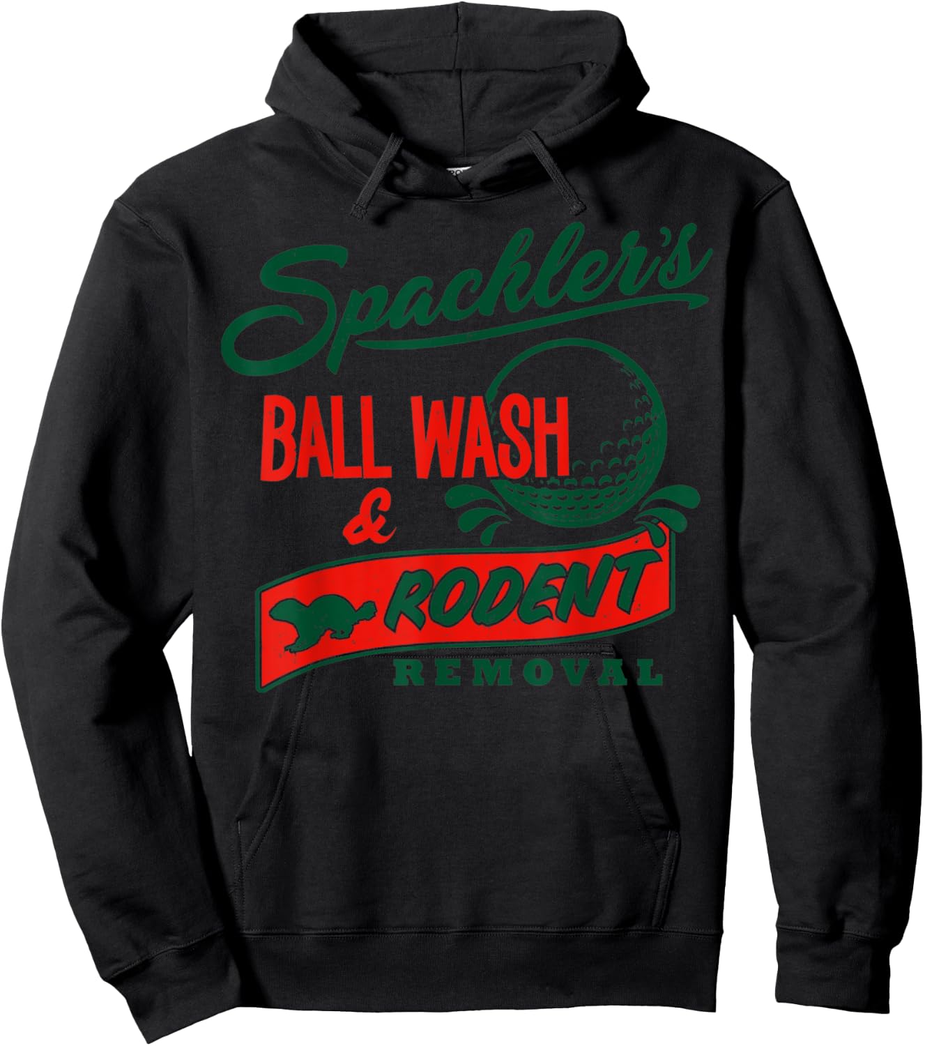 Spackler's Ball Wash and Rodent Removal Retro Vintage Hoodie - Hoodie | Black