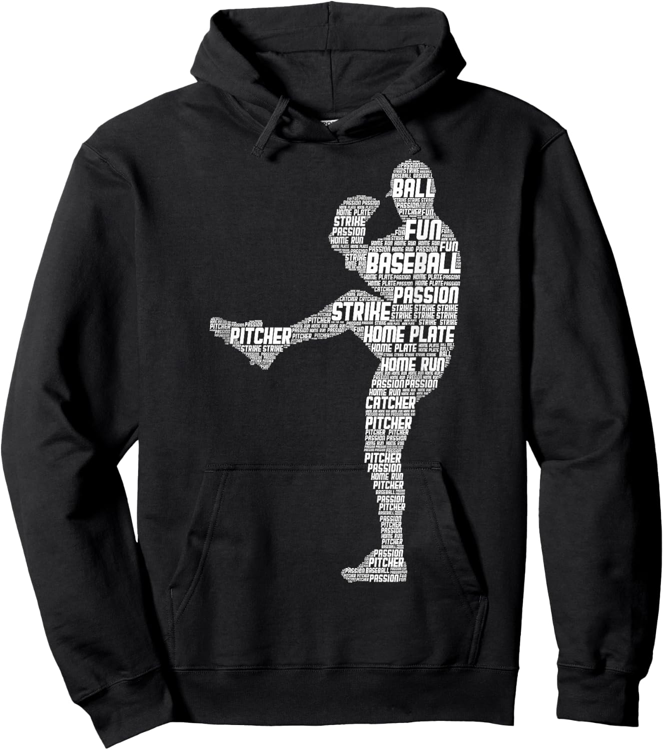 Baseball Pitcher Baseball Player Boys Children Men Hoodie - Hoodie | Black