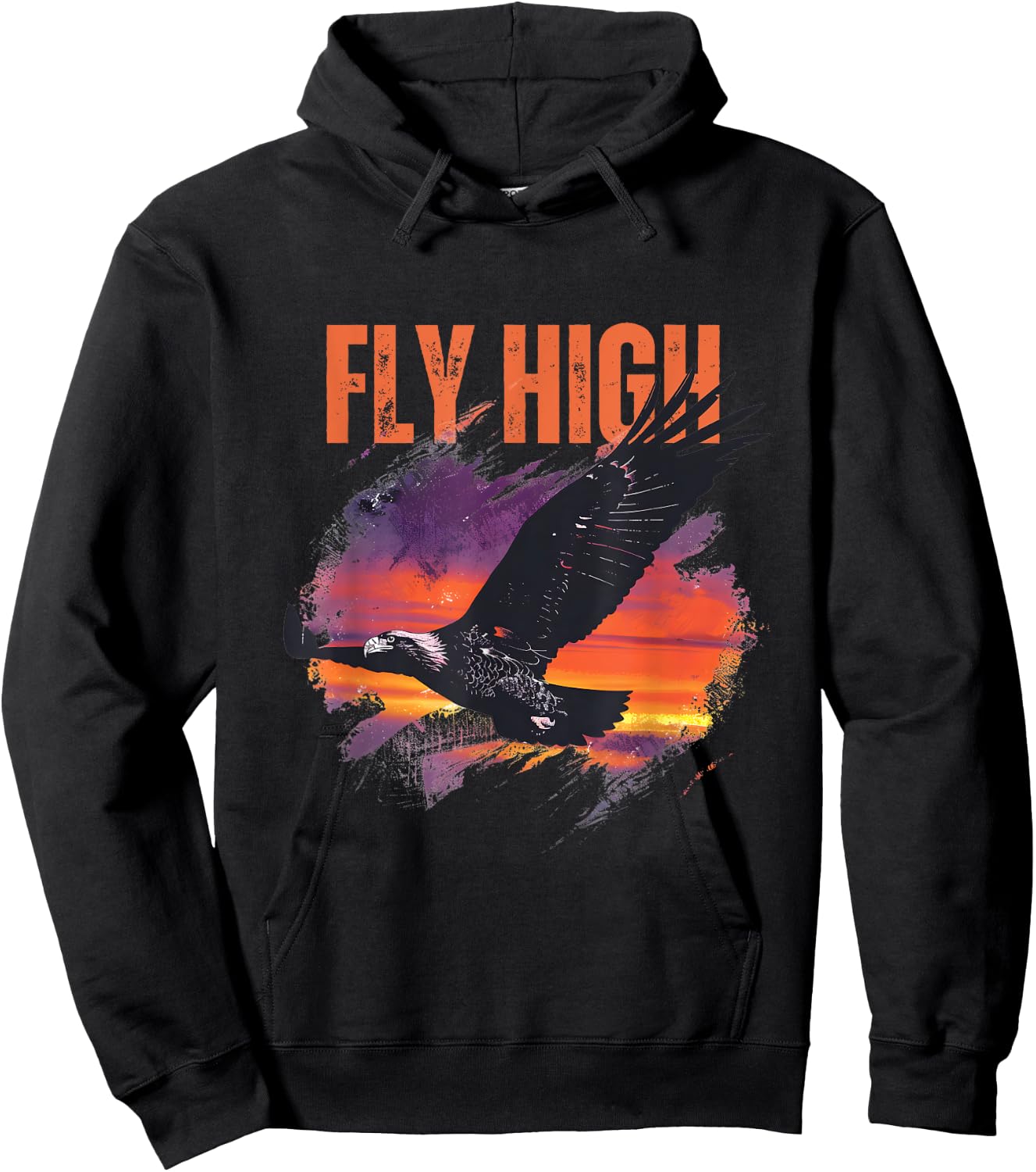 Fly High: National Bird Day Graphic Hoodie - Hoodie | Black