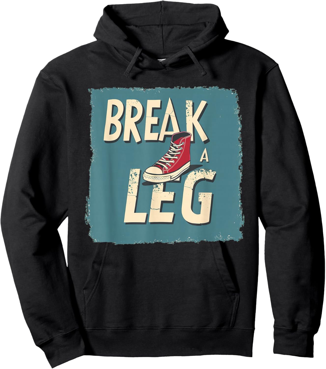 Funny Shoe with broken Leg Costume for Idiom Fans Hoodie - Hoodie | Black