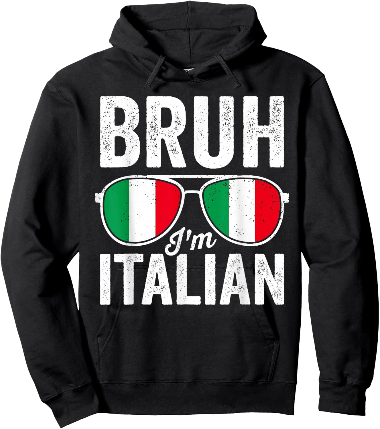 Bruh I'm Italian Funny Italian Festival Italian Boys Kids Hoodie - Hoodie | Black