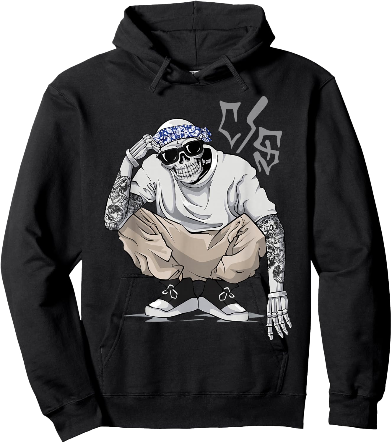 Cholo Chicano Tattoo Cool Mexican Gangster Skeleton Mexico Hoodie - Hoodie | Black