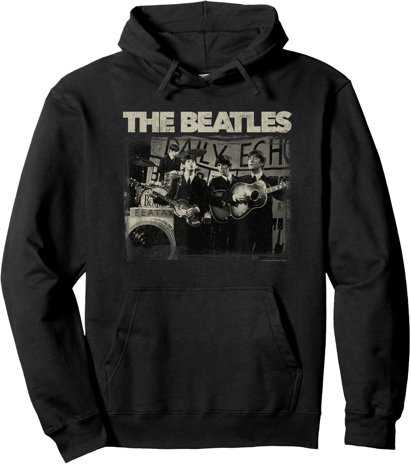 The Beatles Monochrome Hoodie - Hoodie | Black