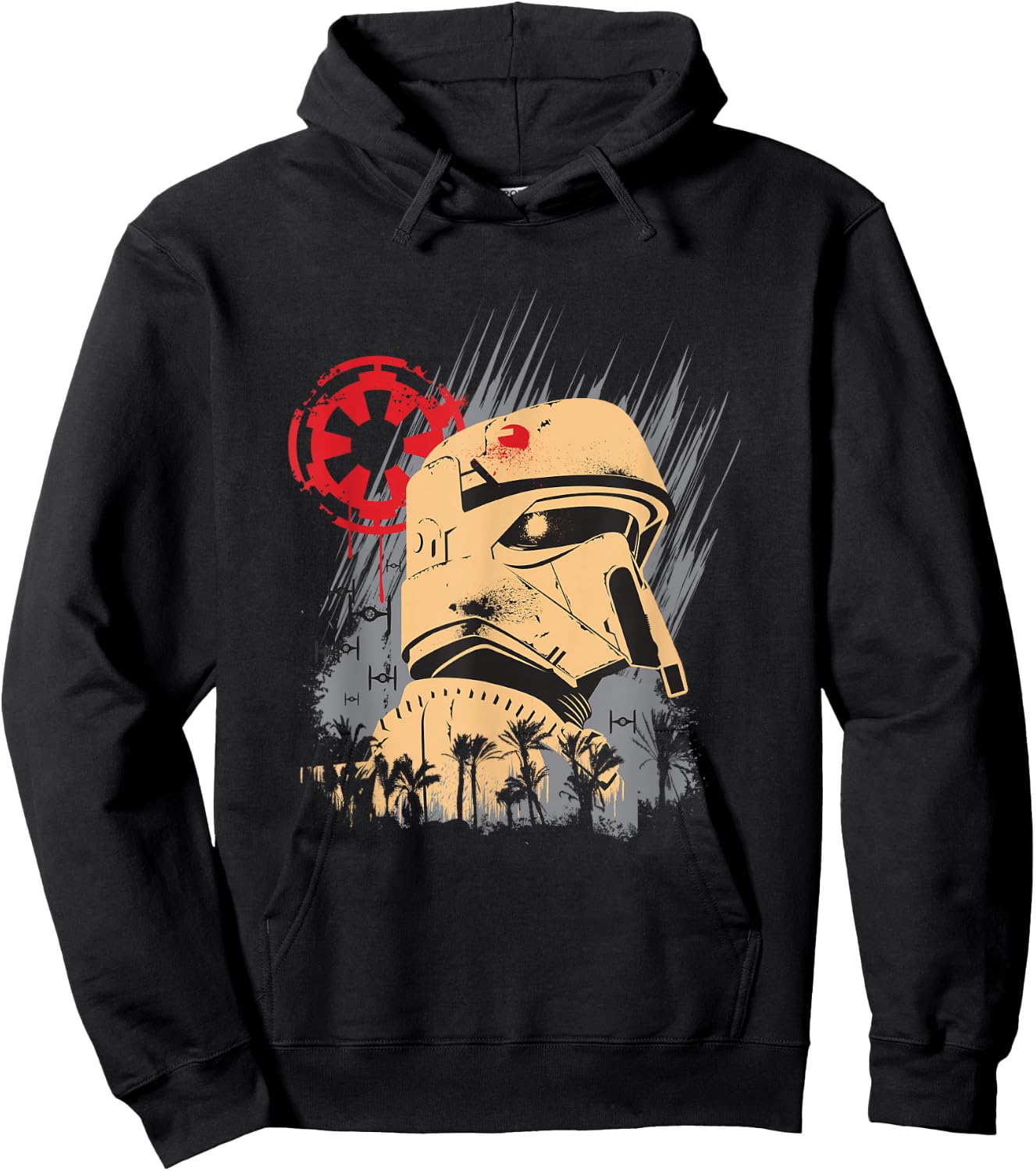 Star Wars Rogue One Iconic Shoretrooper Big Retro Poster Hoodie - Hoodie | Black