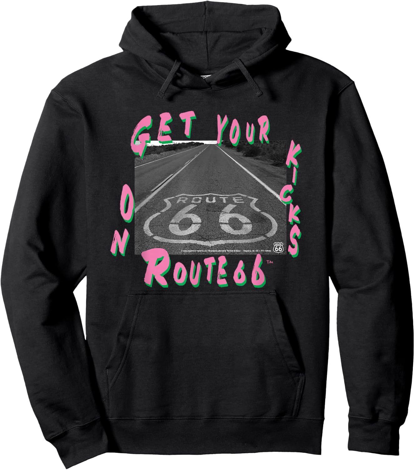 Route 66/ (rt66-04) Hoodie - Hoodie | Black
