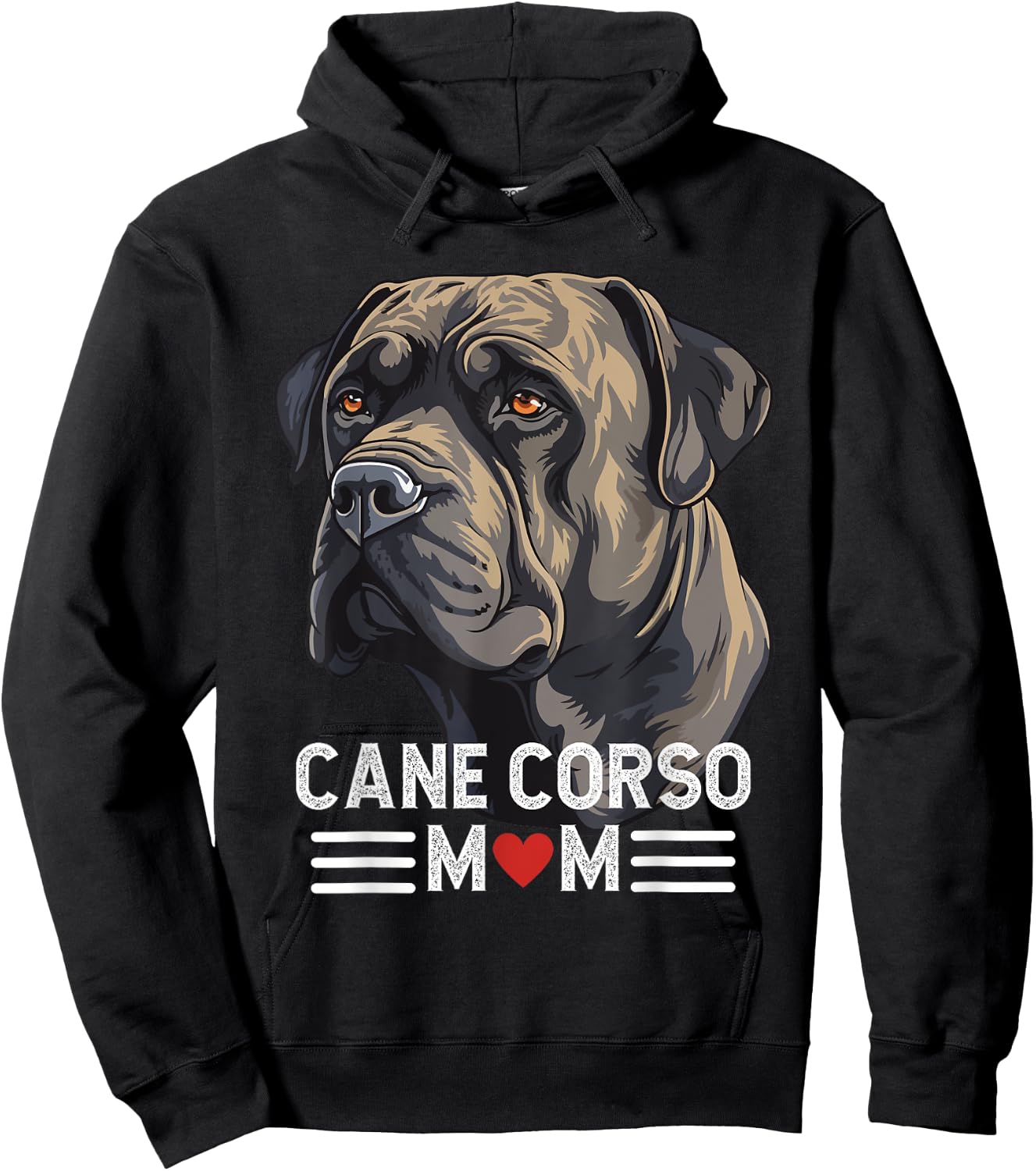 Cane Corso Mom - Black Italian Mastiff Graphic Dog Owner Hoodie - Hoodie | Black