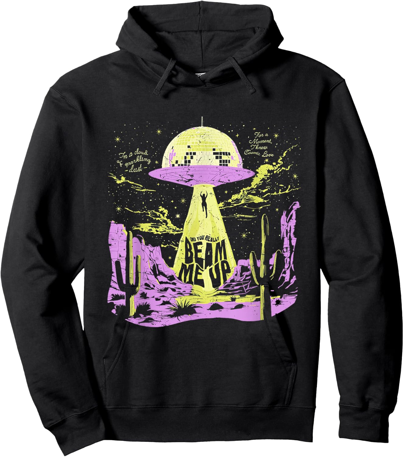 Did You Really Beam Me Up UFO Hoodie - Hoodie | Black