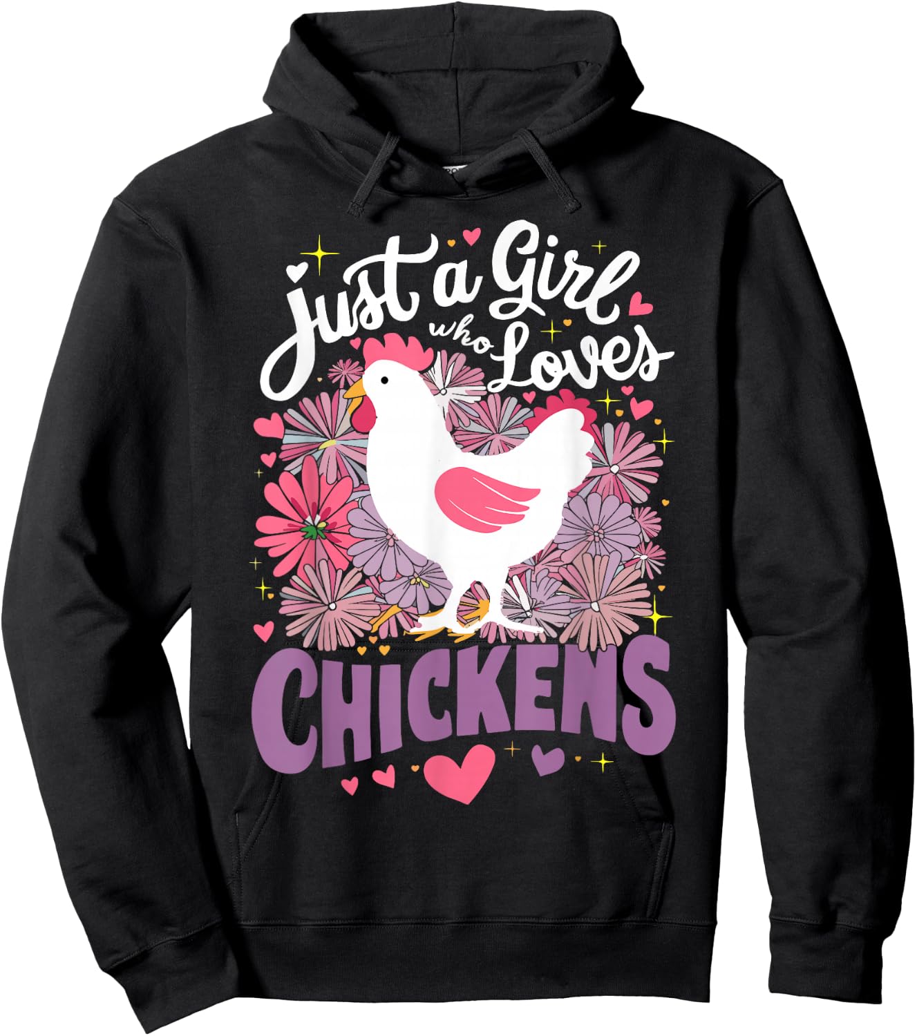 Just A Girl Who Loves Chickens Chicken Hoodie - Hoodie | Black
