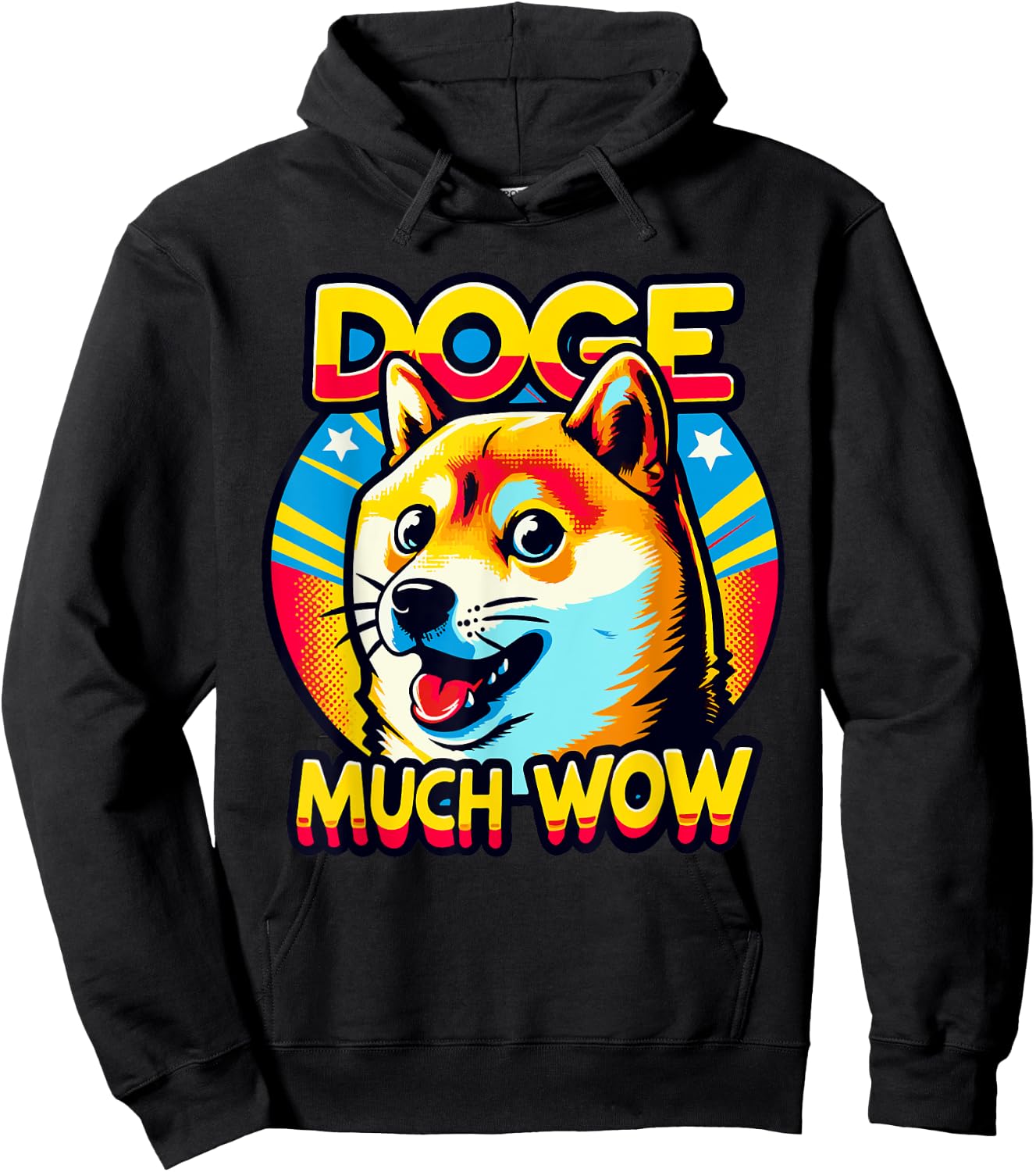 Meme Culture Doge Much Wow Vibrant Dog Lover Hoodie - Hoodie | Black